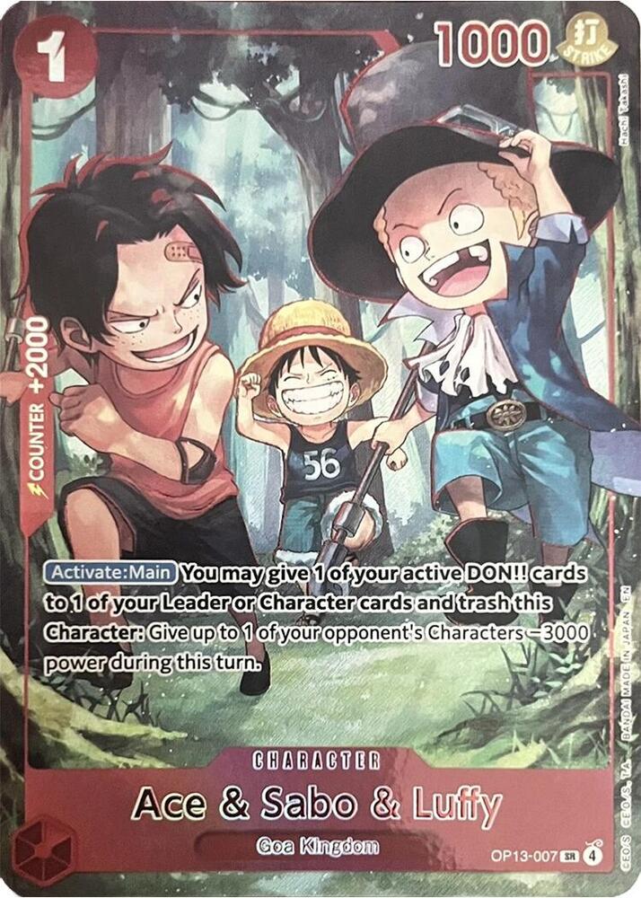 Ace & Sabo & Luffy (English Version 3rd Anniversary Set) OP13-007 card from One Piece Promotion Cards