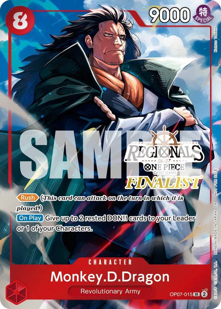 Monkey.D.Dragon (Regionals Finalist Card Set 26-27 Vol.2) OP07-015 card from One Piece Promotion Cards