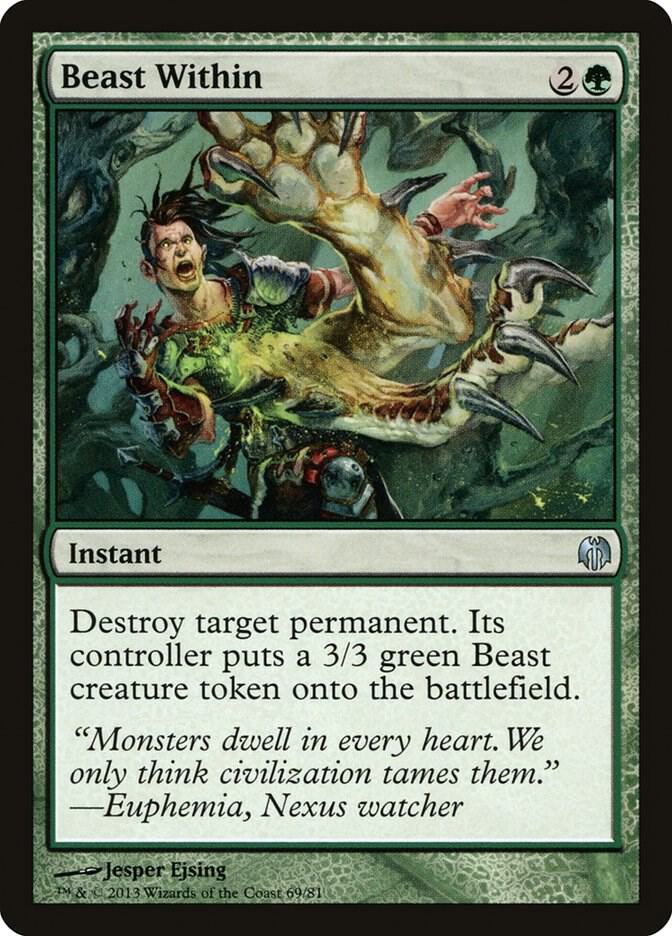 Beast Within 69 card from Duel Decks: Heroes vs. Monsters