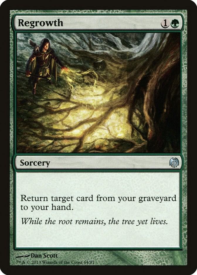 Regrowth 64 card from Duel Decks: Heroes vs. Monsters
