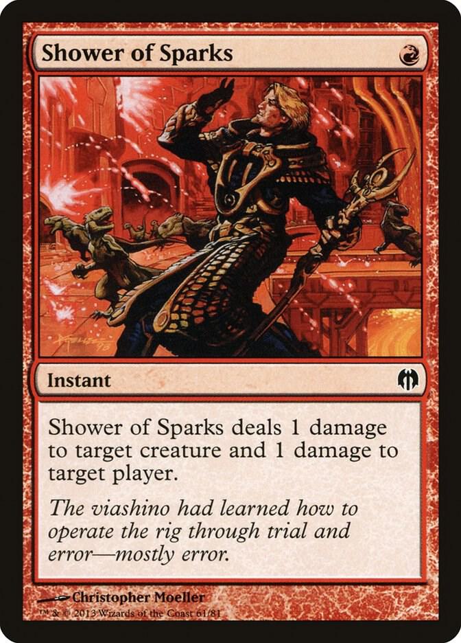 Shower of Sparks 61 card from Duel Decks: Heroes vs. Monsters