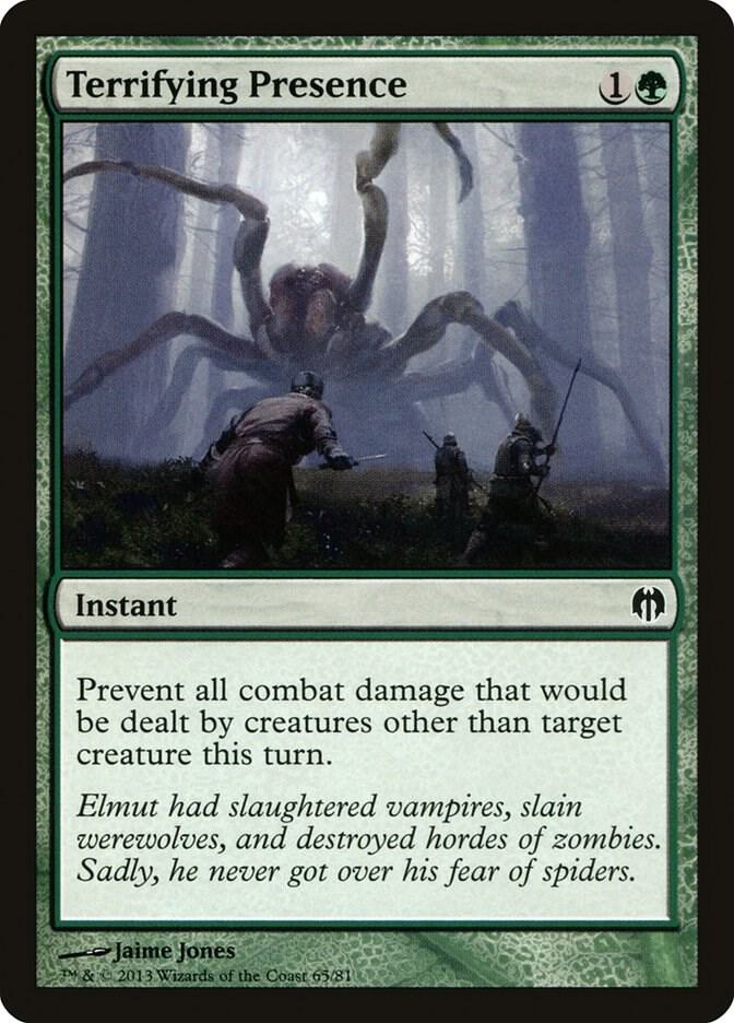 Terrifying Presence 65 card from Duel Decks: Heroes vs. Monsters