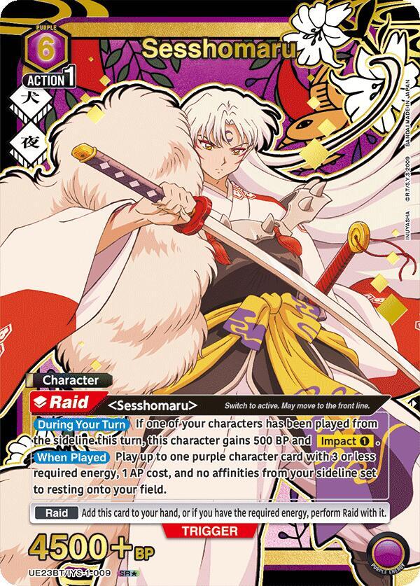 Sesshomaru (SR*) (Box Topper Gold Foil) UE23BT/IYS-1-009 card from UE23BT: Inuyasha