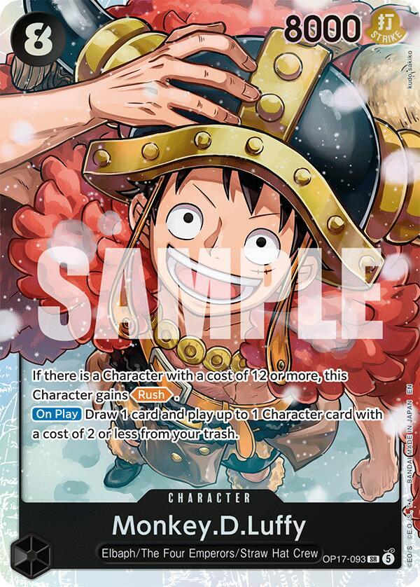 Monkey.D.Luffy OP17-093 card from The World's Strongest Warriors