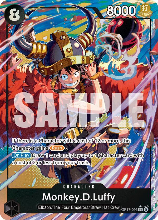 Monkey.D.Luffy (Alternate Art) OP17-093 card from The World's Strongest Warriors