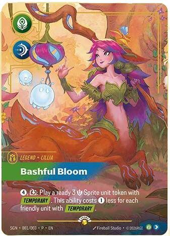 Lillia, Bashful Bloom 001/003 card from Secret Garden