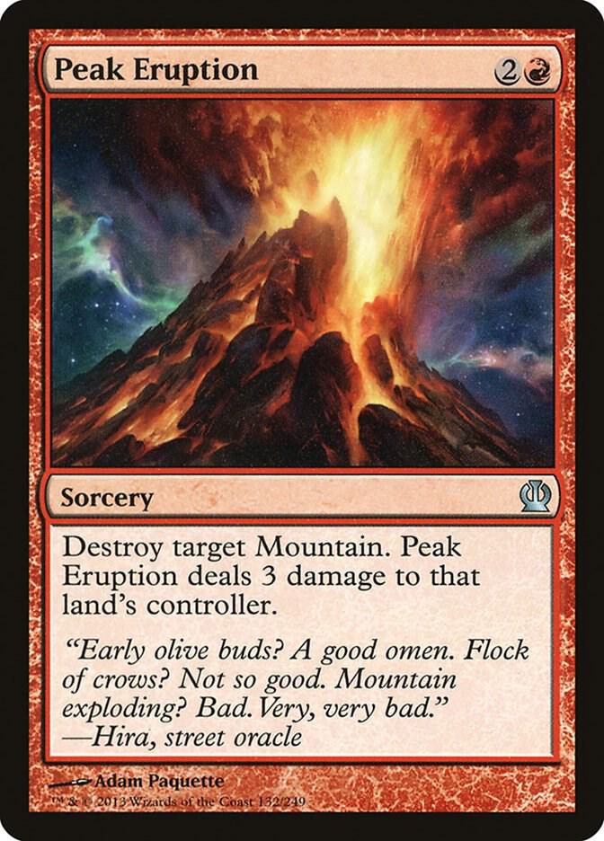 Peak Eruption 132 card from Theros