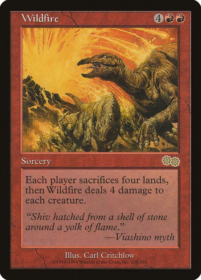 Wildfire 228 card from Urza's Saga