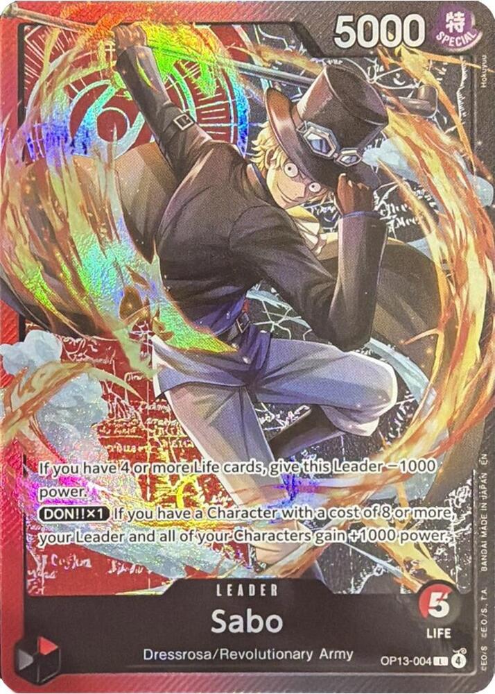 Sabo (Sound Loader Ace and Sabo Edition 2026) OP13-004 card from One Piece Promotion Cards