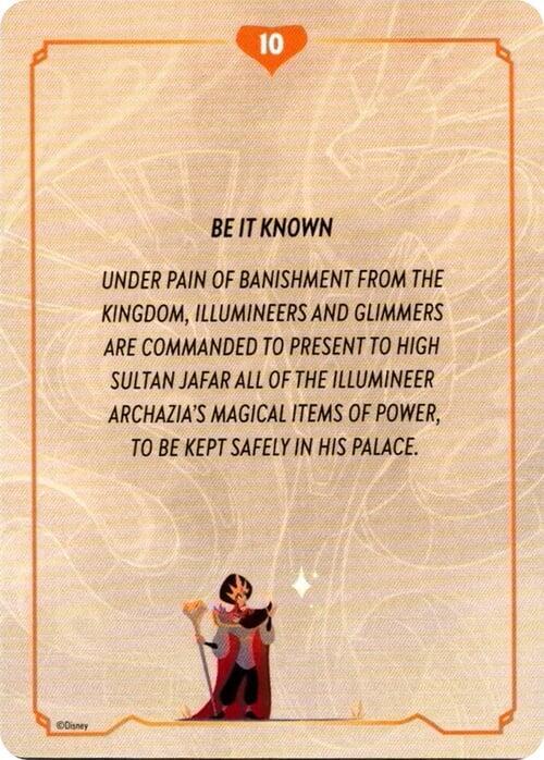 Reign of Jafar Lore Card (10 of 19) card from Reign of Jafar