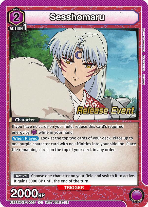 Sesshomaru UEPR/IYS-1-005 card from UE23BT: Inuyasha Release Event Cards