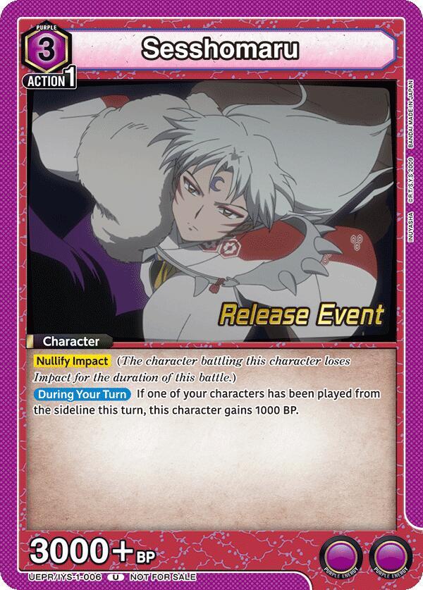 Sesshomaru UEPR/IYS-1-006 card from UE23BT: Inuyasha Release Event Cards