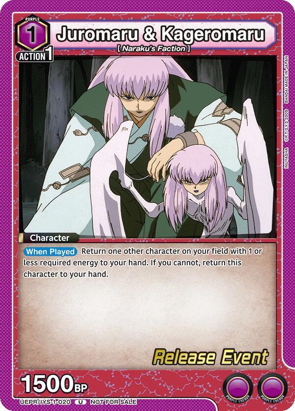 Juromaru & Kageromaru UEPR/IYS-1-020 card from UE23BT: Inuyasha Release Event Cards