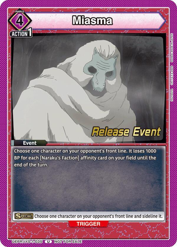 Miasma UEPR/IYS-1-035 card from UE23BT: Inuyasha Release Event Cards