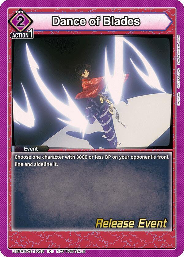 Dance of Blades UEPR/IYS-1-038 card from UE23BT: Inuyasha Release Event Cards