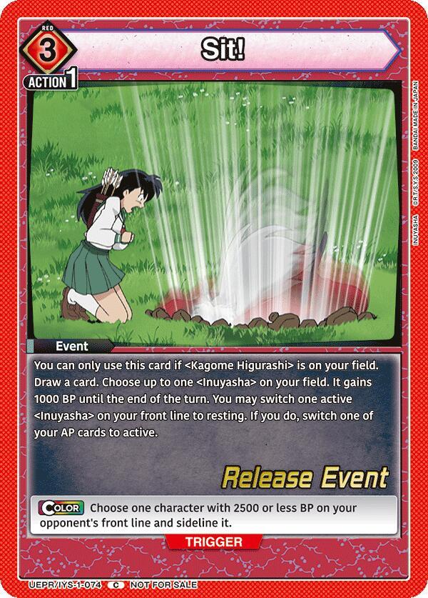 Sit! UEPR/IYS-1-074 card from UE23BT: Inuyasha Release Event Cards