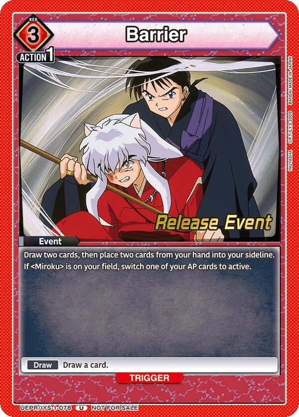 Barrier UEPR/IYS-1-078 card from UE23BT: Inuyasha Release Event Cards
