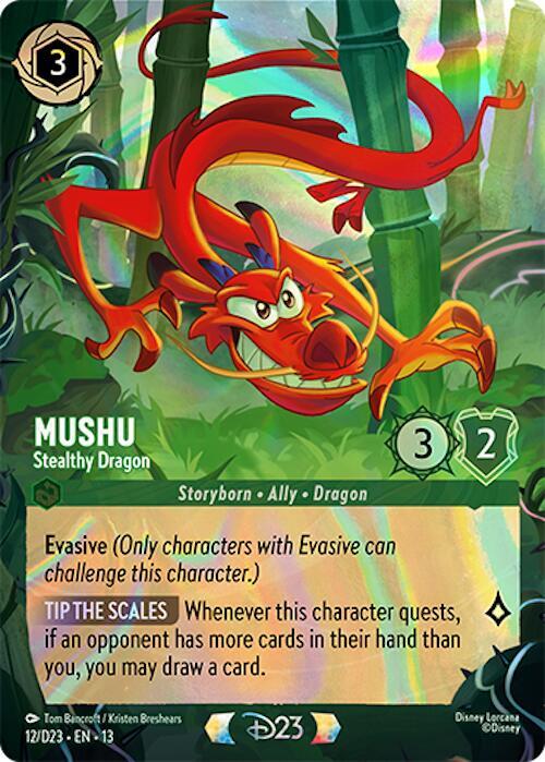Mushu - Stealthy Dragon 12 card from D23 Promos