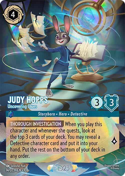 Judy Hopps - Uncovering Clues 14 card from D23 Promos