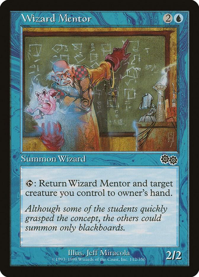 Wizard Mentor 112 card from Urza's Saga