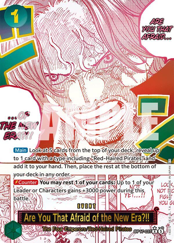 Are You That Afraid of the New Era?! (Alternate Art) OP17-037 card from The World's Strongest Warriors