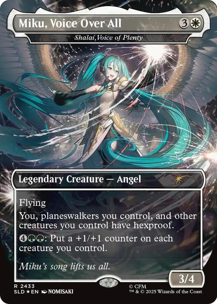 Miku, Voice Over All - Shalai, Voice of Plenty 2433 card from Secret Lair Drop Series