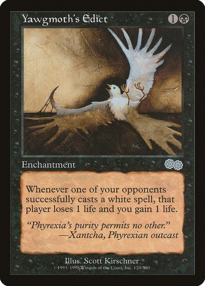 Yawgmoth's Edict 170 card from Urza's Saga