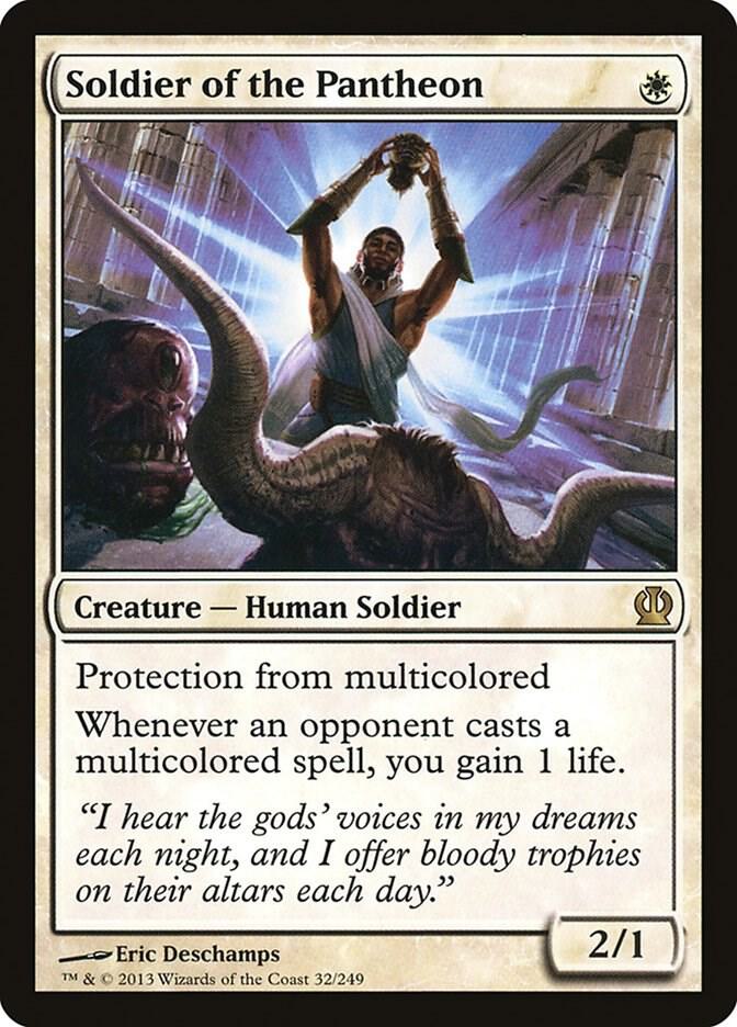 Soldier of the Pantheon 32 card from Theros
