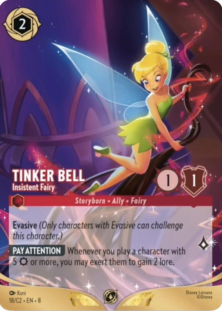 Tinker Bell - Insistent Fairy 18 card from Disney Lorcana Promo Cards