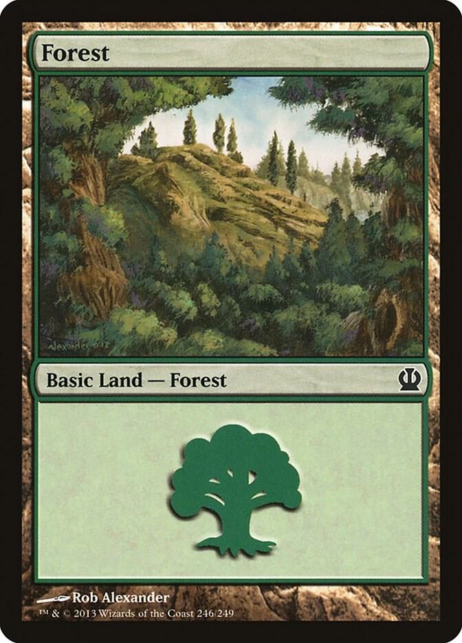 Forest 246 card from Theros