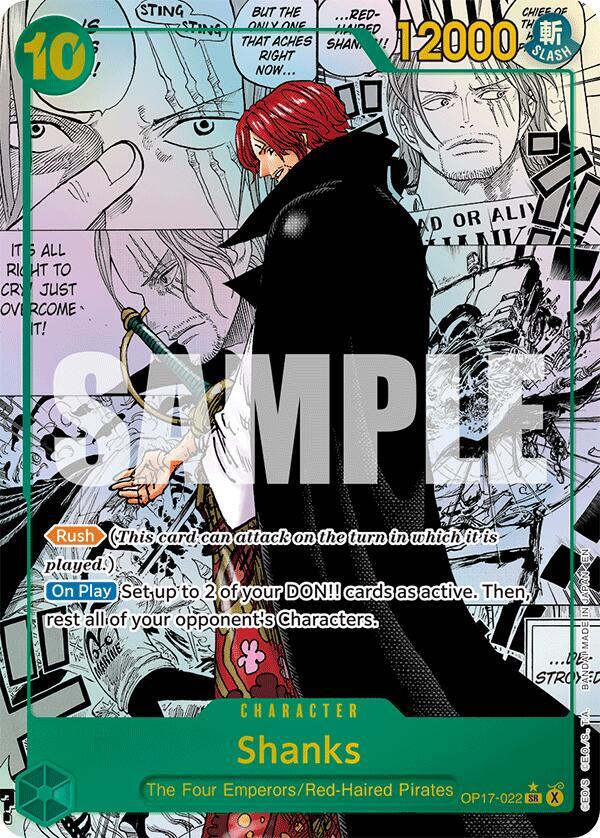 Shanks (Manga) OP17-022 card from The World's Strongest Warriors