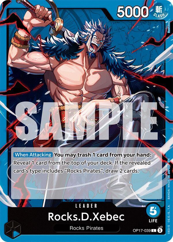 Rocks.D.Xebec OP17-039 card from The World's Strongest Warriors