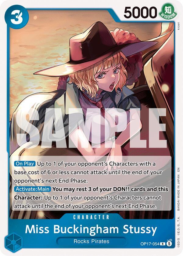 Miss Buckingham Stussy OP17-054 card from The World's Strongest Warriors