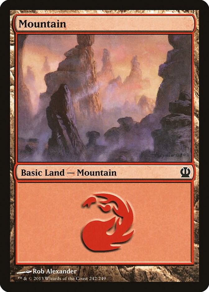 Mountain 242 card from Theros