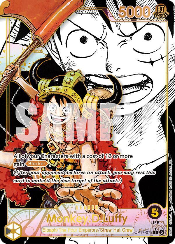 Monkey.D.Luffy (Super Leader Alternate Art) OP17-079 card from The World's Strongest Warriors
