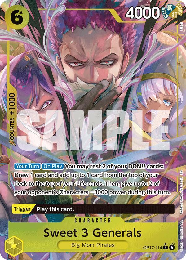 Sweet 3 Generals (Alternate Art) OP17-114 card from The World's Strongest Warriors