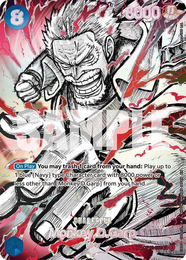 Monkey.D.Garp (SP) OP12-056 card from The World's Strongest Warriors