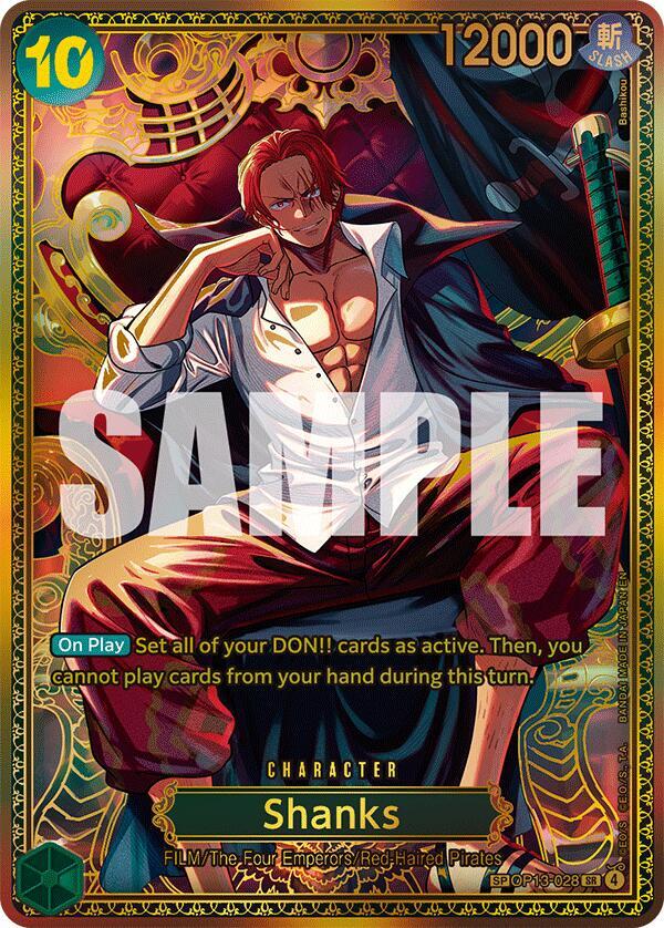 Shanks (SP) OP13-028 card from The World's Strongest Warriors