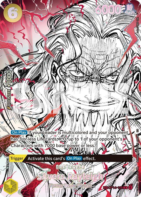 Silvers Rayleigh (SP) OP14-108 card from The World's Strongest Warriors