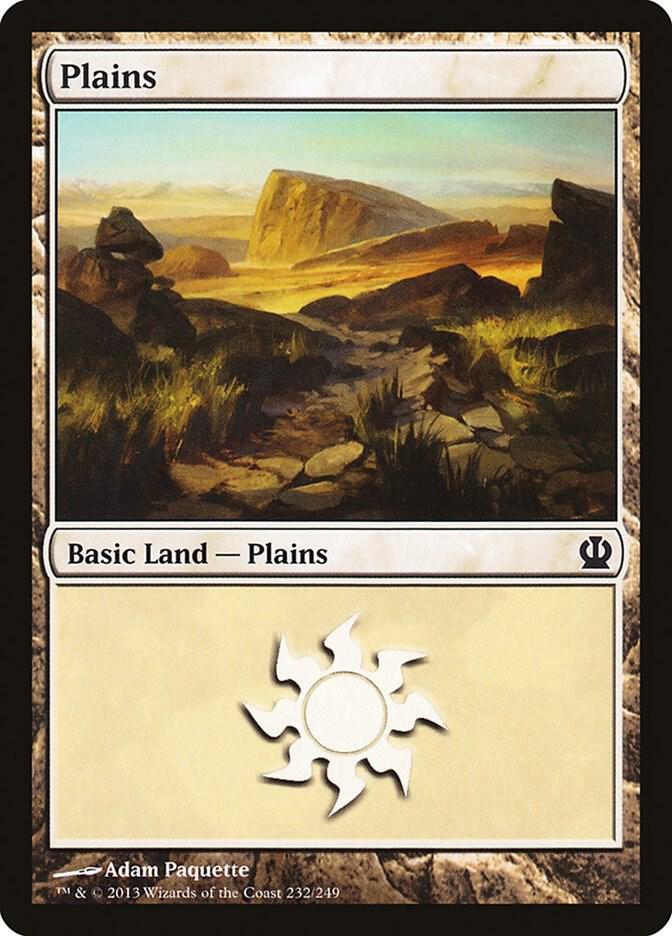 Plains 232 card from Theros