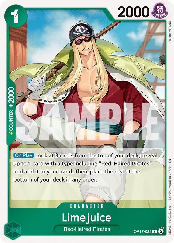 Limejuice OP17-032 card from The World's Strongest Warriors