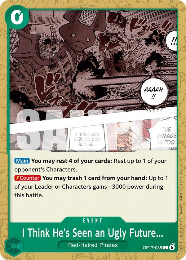 I Think He's Seen an Ugly Future... OP17-038 card from The World's Strongest Warriors