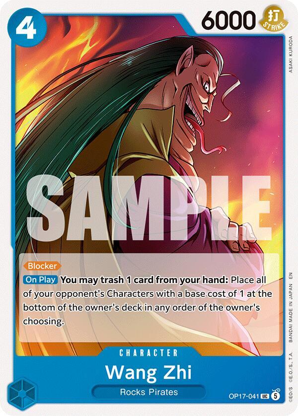 Wang Zhi OP17-041 card from The World's Strongest Warriors
