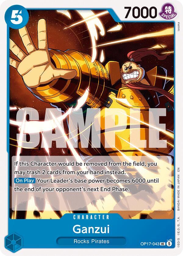 Ganzui OP17-043 card from The World's Strongest Warriors