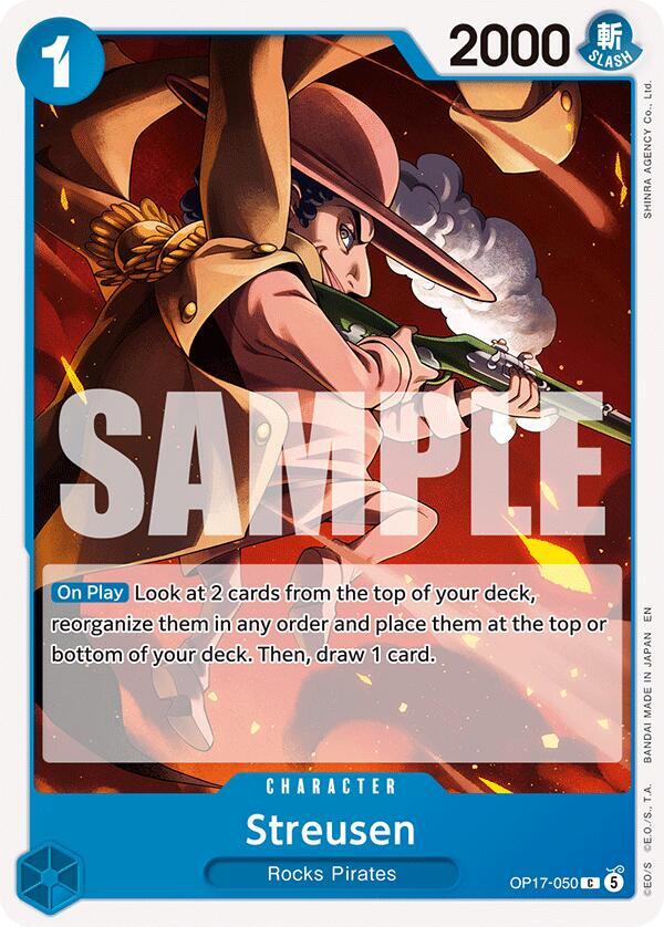 Streusen OP17-050 card from The World's Strongest Warriors