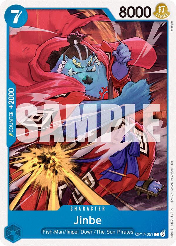 Jinbe OP17-051 card from The World's Strongest Warriors