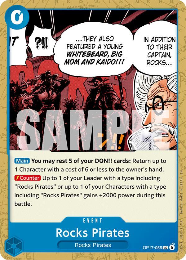 Rocks Pirates OP17-056 card from The World's Strongest Warriors