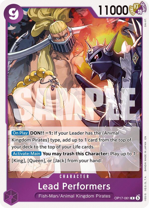 Lead Performers OP17-061 card from The World's Strongest Warriors