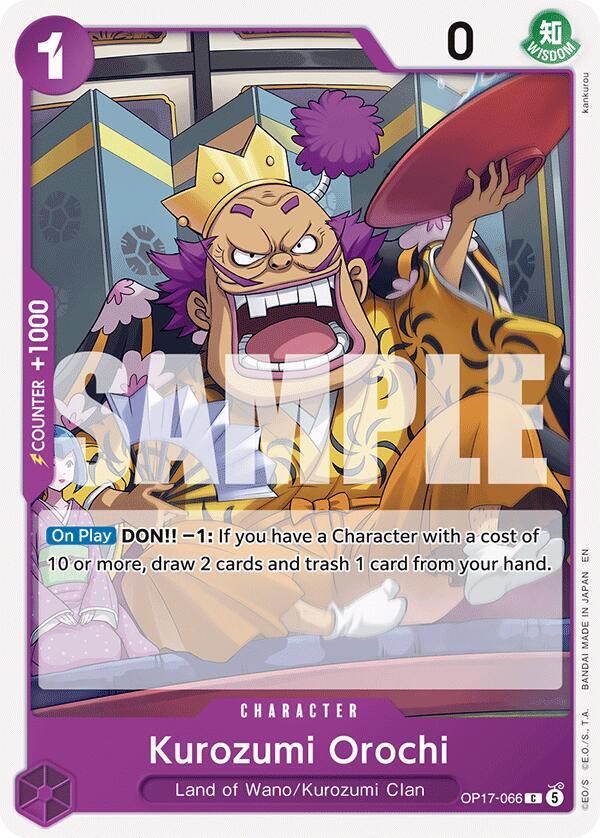 Kurozumi Orochi OP17-066 card from The World's Strongest Warriors