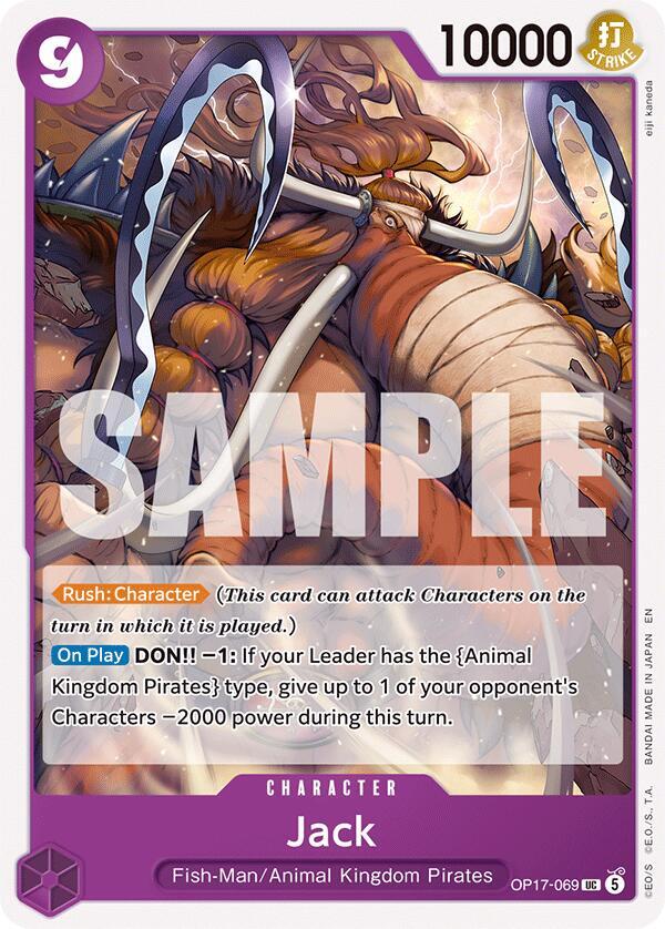 Jack OP17-069 card from The World's Strongest Warriors